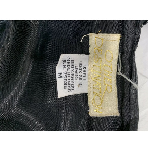 Vintage Southwest Solid Beaded Fringe Silk vest - Picture 6 of 8